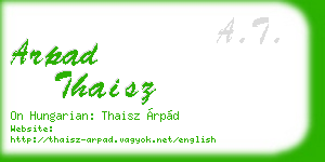 arpad thaisz business card