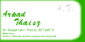 arpad thaisz business card